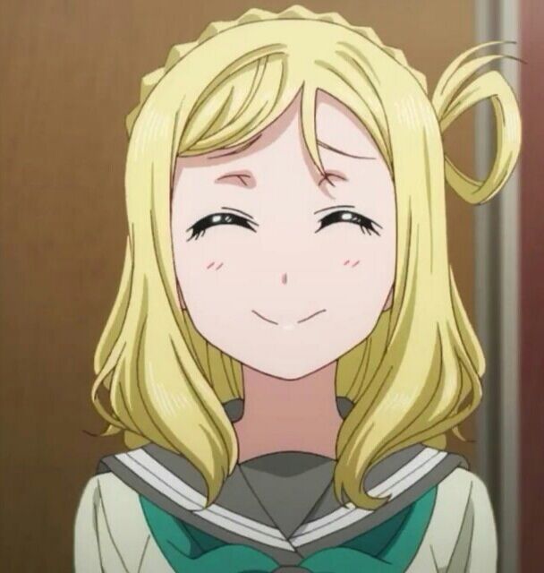 [Love Live! Sunshine!!] This is the smile of Kobara, who is confused.