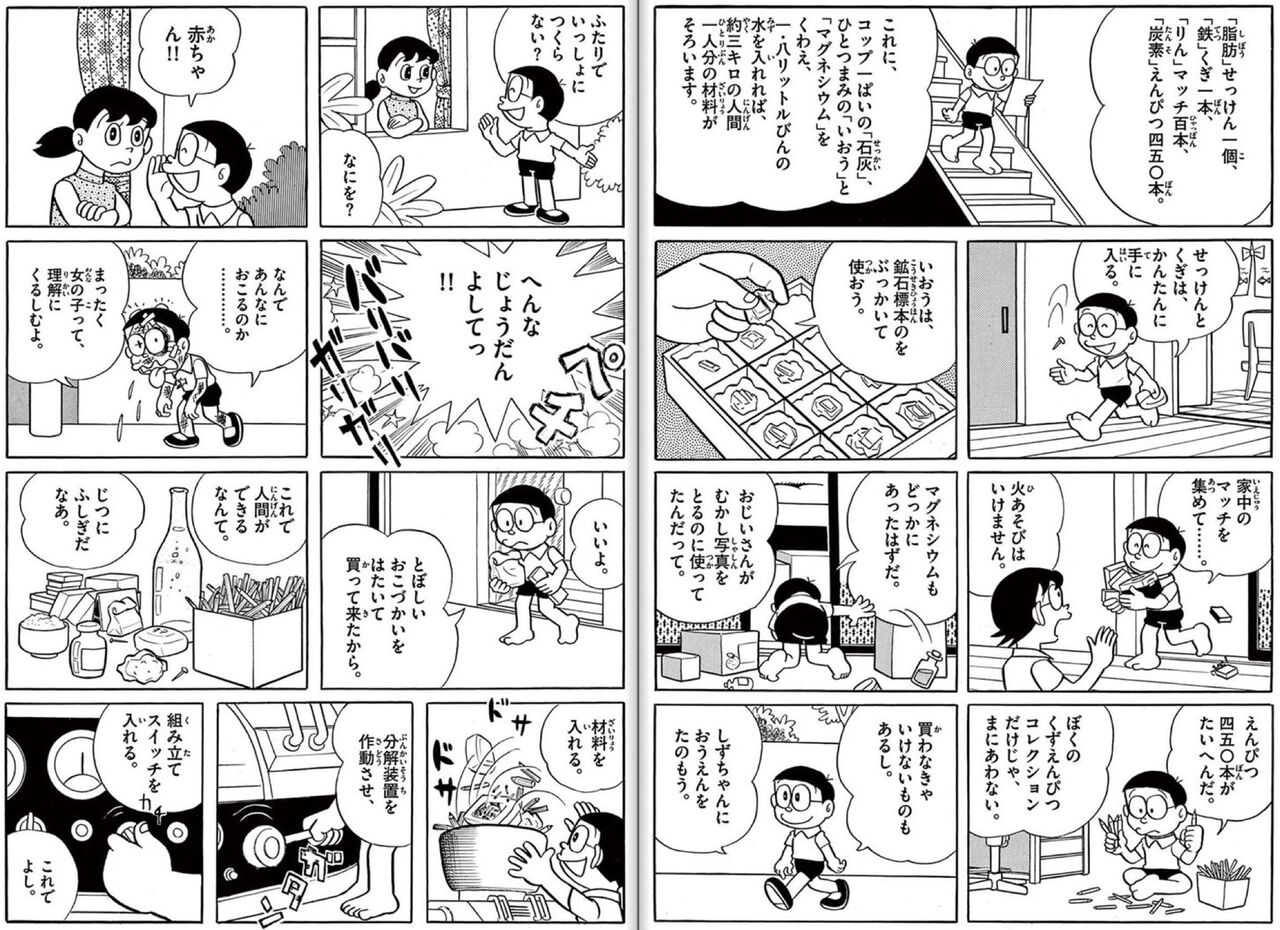 [Doraemon] Easily perform forbidden human transmutation.