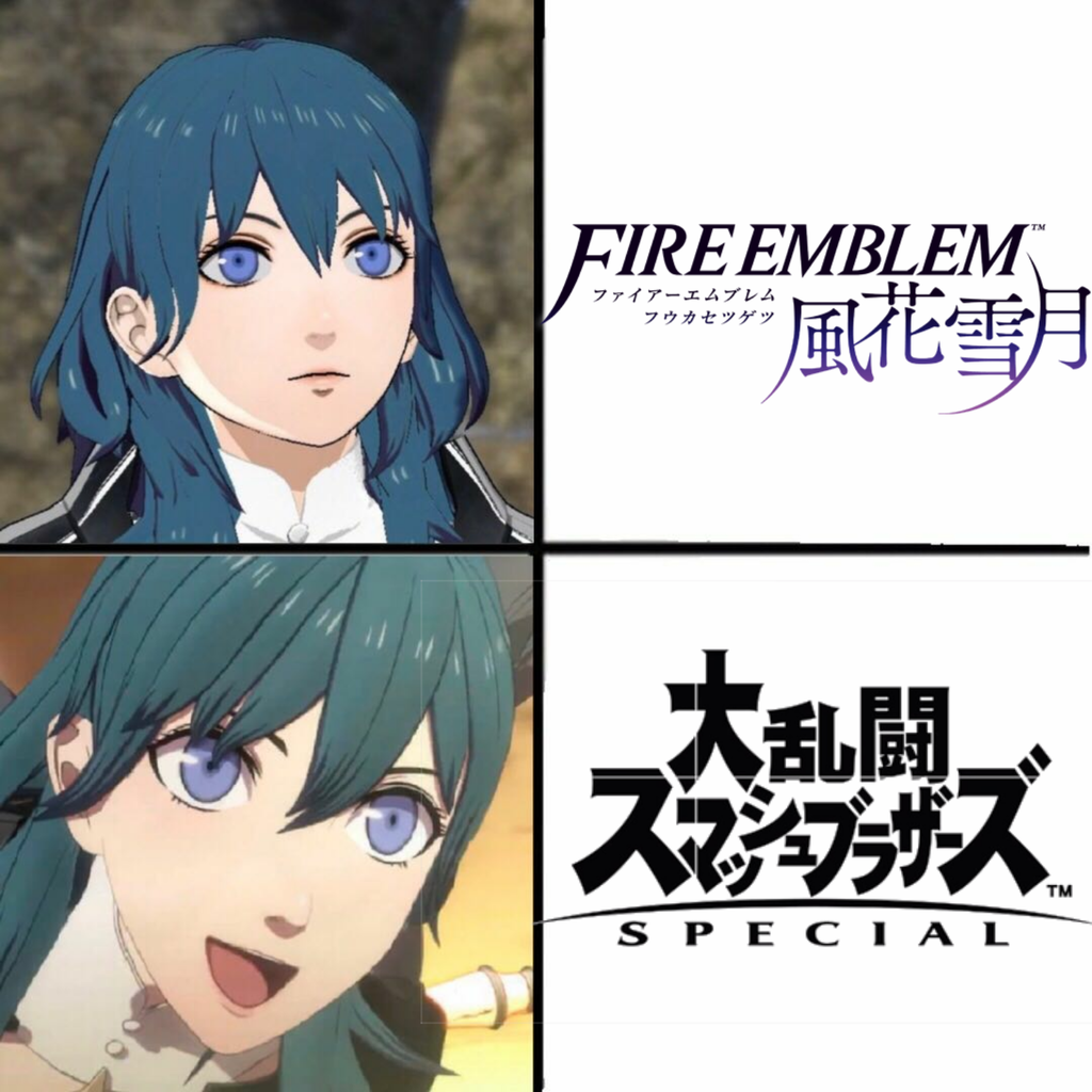 [Fire Emblem] I wonder what they call the phenomenon where the protagonist of a painful game seems to have fun in a crossover.