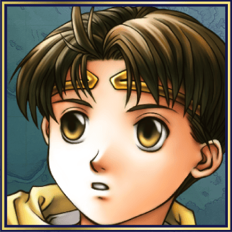 [Suikoden] The expression of someone thinking to themselves, “Victor, Frick, and Odessa are coming out, it’s completely a prequel to the first one!”